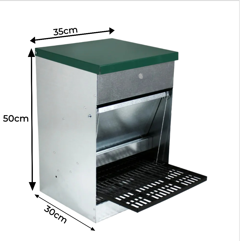 Tolva pequeña con cierre basculante para aves - Imagen 2