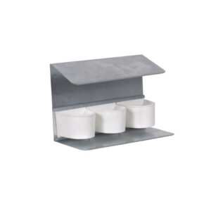 Comedero 3 puestos con soporte