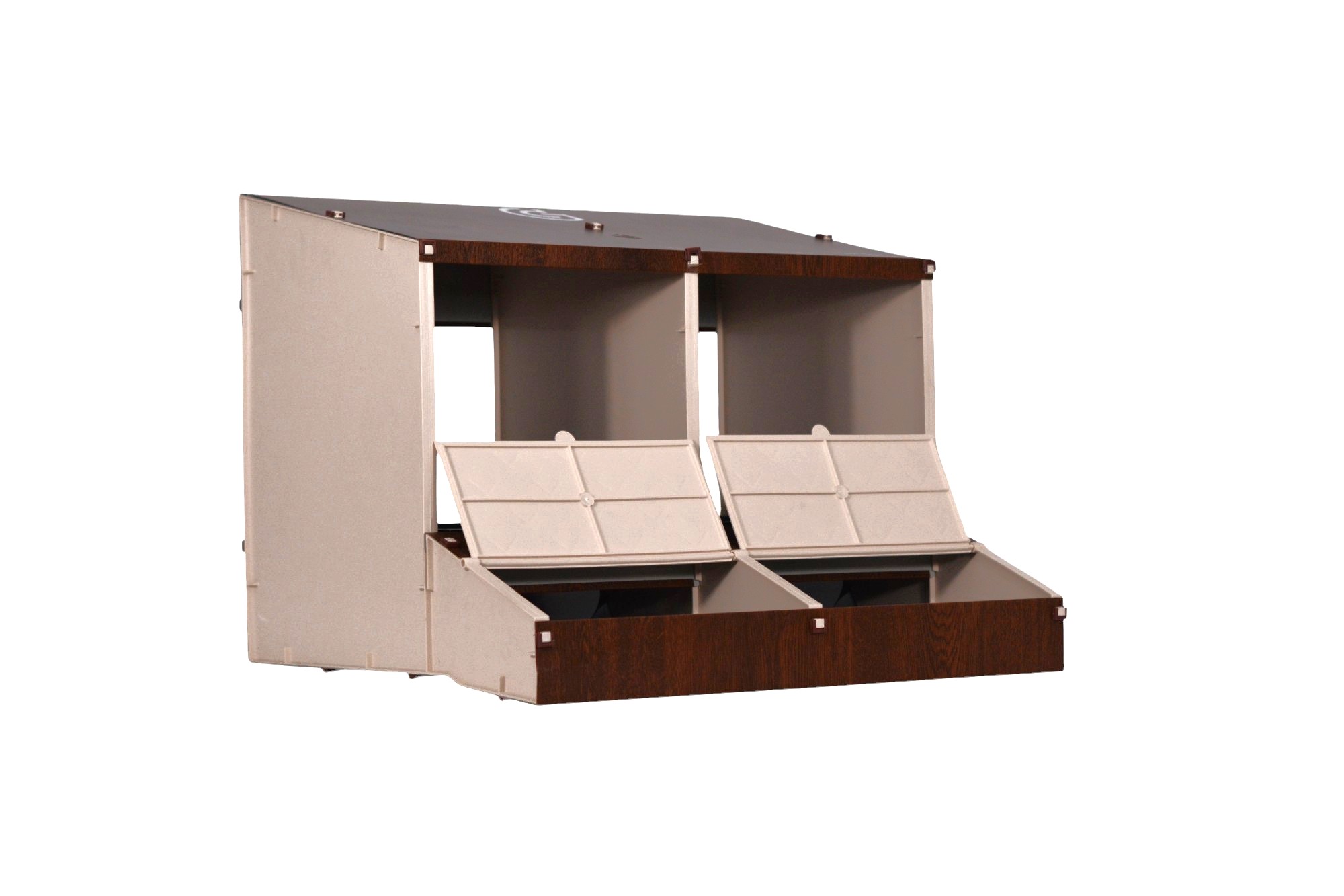 Ponedero de 2 huecos desmontable madera - Imagen 2