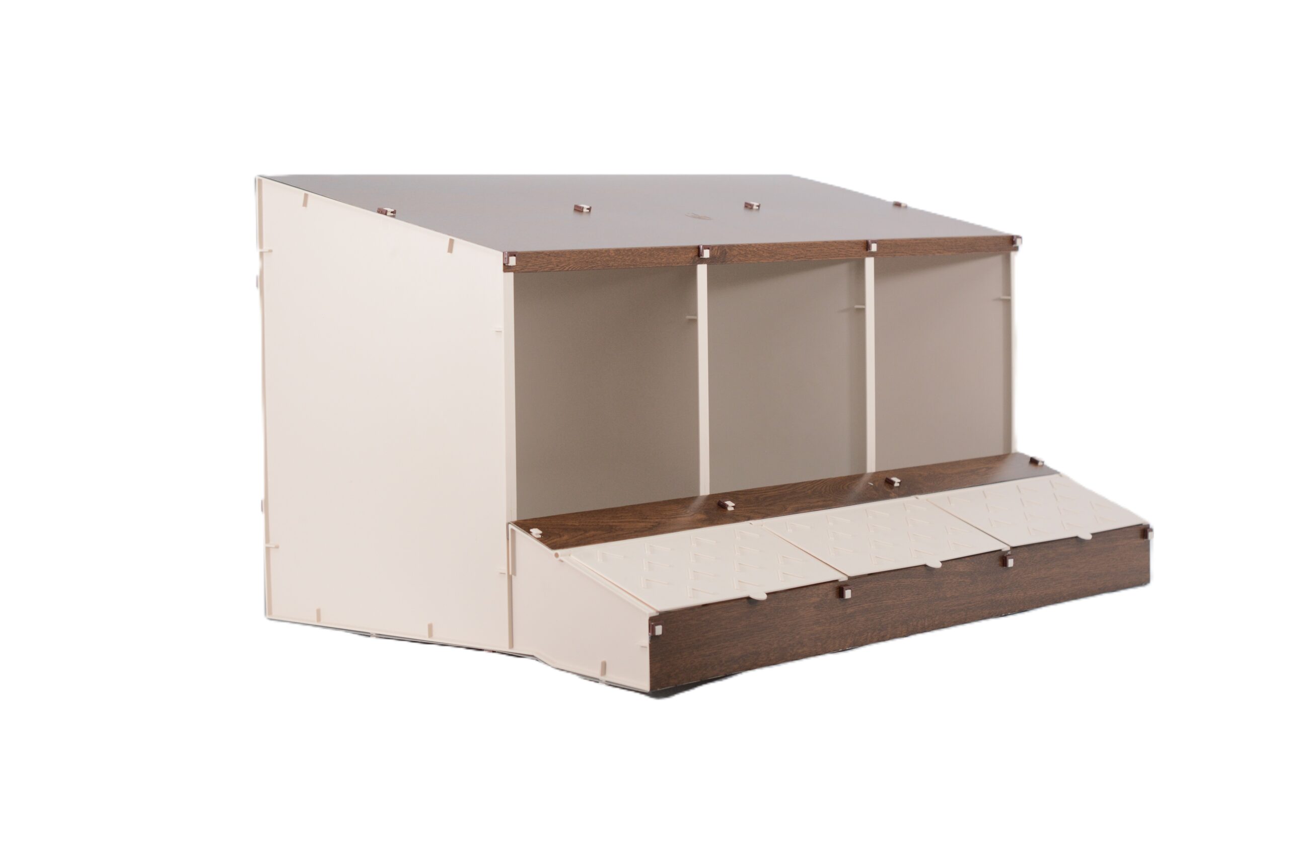 Ponedero de 3 huecos desmontable madera - Imagen 3