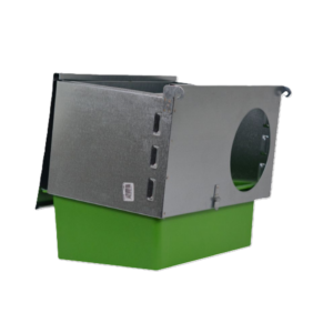 Nido cuna exterior con cubeta verde